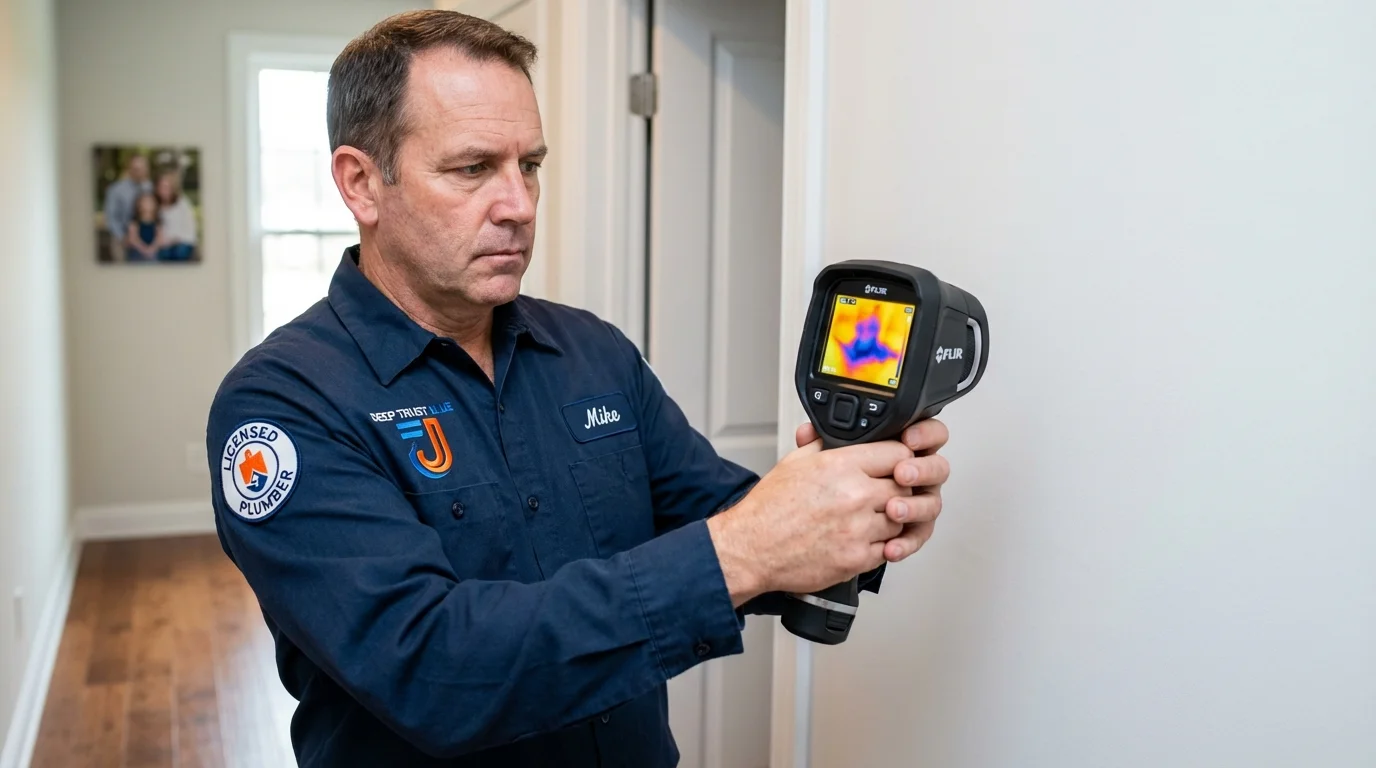 Thermal imaging leak detection by Johns Plumbing LLC in Charlestown